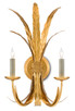 Currey and Company - 5000-0188 - Two Light Wall Sconce - Bette Collection - Grecian Gold Leaf