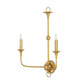 Currey and Company - 5000-0214 - Two Light Wall Sconce - Nottaway - Contemporary Gold Leaf