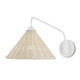 Currey and Company - 5000-0219 - One Light Wall Sconce - Basket - Bleached/Gesso White