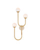Currey and Company - 5000-0256 - Three Light Wall Sconce - Highsmith - Brass/Natural/White