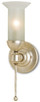 Currey and Company - 5117 - One Light Wall Sconce - Pristine Collection - Burnished Silver Leaf