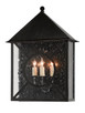 Currey and Company - 5500-0002 - Three Light Outdoor Wall Sconce - Ripley - Midnight