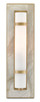 Currey and Company - 5800-0016 - One Light Wall Sconce - Bruneau - Natural/White/Antique Brass