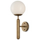 Currey and Company - 5800-0031 - One Light Wall Sconce - Barbican - Antique Brass/White