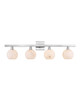 Currey and Company - 5800-0037 - Four Light Bath Bar - Bombelles Collection - Polished Nickel/Natural