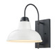 Trans Globe Imports - 51501 BK-WH - One Light Outdoor Wall Mount - Gaviota - Black/White