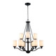 Trans Globe Imports - 70529 BK - Mid. Chandeliers - Glass Up