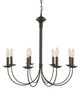 Trans Globe Imports - 9018 BK - Eight Light Chandelier - Candle - Black
