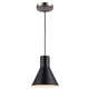 Trans Globe Imports - PND-2202 BK-BN - One Light Pendant - Black / Brushed Nickel