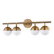 Troy Lighting - B1608-PBR - Four Light Bath and Vanity - Enson - Patina Brass