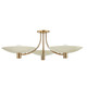 Troy Lighting - C1441-PBR/SSD - Three Light Semi Flush Mount - Wolfe - Patina Brass