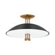 Troy Lighting - C4416-PBR/SBK - Three Light Semi Flush Mount - Larkin - Patina Brass