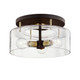 Troy Lighting - C7542-BRZ/BBA - Three Light Semi Flush Mount - Bergamot Station - Bronze