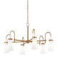 Troy Lighting - F3430-PBR - Six Light Chandelier - Maple - Patina Brass