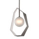 Troy Lighting - F5535-GRA/SL/SS - One Light Chandelier - Origami - Graphite With Silver Leaf