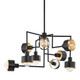 Troy Lighting - F8737-SBK/GL - Nine Light Chandelier - North - Soft Black/Gold Leaf Troy Lighting - F8737-SBK/GL - Nine Light Chandelier - North - Soft Black/Gold Leaf