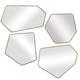 Uttermost - 09616 - Mirror Set Of 4 - Linneah - Aged Gold