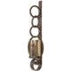 Uttermost - 19850 - Wall Sconce - Falconara - Rust Brown w/Burnished Edges