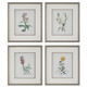 Uttermost - 32285 - Framed Prints Set/4 - Heirloom Blooms - Gray
