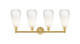 Edison Four Light Bath Vanity (616-4W-SG-G480-6OP)