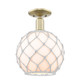 Innovations - 716-1C-AB-G121-10RW - One Light Semi-Flush Mount - Arcadia - Antique Brass