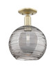 Innovations - 716-1C-AB-G1213-10SM - One Light Semi-Flush Mount - Arcadia - Antique Brass