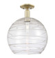 Innovations - 716-1C-AB-G1213-14CL - One Light Semi-Flush Mount - Arcadia - Antique Brass