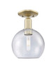 Innovations - 716-1C-AB-G124-8 - One Light Semi-Flush Mount - Arcadia - Antique Brass