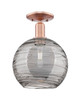 Innovations - 716-1C-AC-G1213-10SM - One Light Semi-Flush Mount - Arcadia - Antique Copper