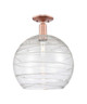 Innovations - 716-1C-AC-G1213-14CL - One Light Semi-Flush Mount - Arcadia - Antique Copper