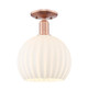 Innovations - 716-1C-AC-G1217-10WV - One Light Semi-Flush Mount - Arcadia - Antique Copper