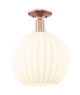 Innovations - 716-1C-AC-G1217-12WV - One Light Semi-Flush Mount - Arcadia - Antique Copper