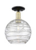Innovations - 716-1C-BAB-G1213-10CL - One Light Semi-Flush Mount - Arcadia - Black Antique Brass