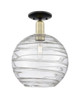 Innovations - 716-1C-BAB-G1213-12CL - One Light Semi-Flush Mount - Arcadia - Black Antique Brass