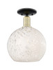 Innovations - 716-1C-BAB-G1216-10WM - One Light Semi-Flush Mount - Arcadia - Black Antique Brass