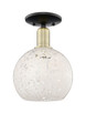 Innovations - 716-1C-BAB-G1216-8WM - One Light Semi-Flush Mount - Arcadia - Black Antique Brass