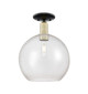 Innovations - 716-1C-BAB-G124-12 - One Light Semi-Flush Mount - Arcadia - Black Antique Brass