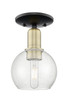 Innovations - 716-1C-BAB-G124-6 - One Light Semi-Flush Mount - Arcadia - Black Antique Brass