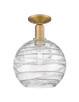 Innovations - 716-1C-BB-G1213-10CL - One Light Semi-Flush Mount - Arcadia - Brushed Brass