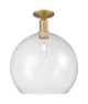 Innovations - 716-1C-BB-G124-14 - One Light Semi-Flush Mount - Arcadia - Brushed Brass
