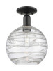 Innovations - 716-1C-BK-G1213-10CL - One Light Semi-Flush Mount - Arcadia - Matte Black