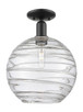 Innovations - 716-1C-BK-G1213-12CL - One Light Semi-Flush Mount - Arcadia - Matte Black