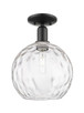 Innovations - 716-1C-BK-G1215-10 - One Light Semi-Flush Mount - Arcadia - Matte Black