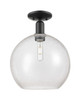 Innovations - 716-1C-BK-G124-12 - One Light Semi-Flush Mount - Arcadia - Matte Black