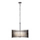 Varaluz - 393P06MBFG - Six Light Pendant - Park Row - Matte Black/French Gold