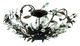 Vaxcel - C0023 - Four Light Semi Flush Mount - Jardin - Architectural Bronze/Gold