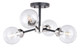 Vaxcel - C0133 - Four Light Semi Flush Mount - Orbit - Satin Nickel/Oil Rubbed Bronze