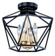 Vaxcel - C0174 - Four Light Semi Flush Mount - Turin - Noble Bronze/Natural Brass