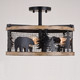 Kodiak Three Light Semi-Flush Mount (C0263)