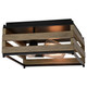 Vaxcel - C0265 - Three Light Flush Mount - Ravenswood - Matte Black/Burnished Maple